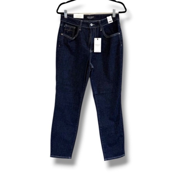 Judy Blue Denim - Judy Blue Mom Jeans Dark Wash High Rise Denim JB88273 Navy Blue Women's 7/28 NWT